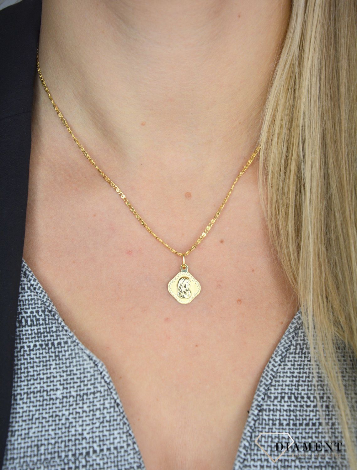 Zawieszka złoty medalik 'Matka Boska' ZA 3794 333.jpg